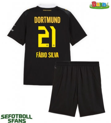 Borussia Dortmund Fabio Silva #21 Bortaställ Barn 2026-27 Kortärmad (+ Korta byxor)